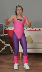 Woman Pulling Up Yoga Pants GIF