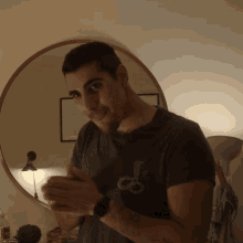 Youtuber Rudy Ayoub Rubbing Hands Tongue Lick GIF