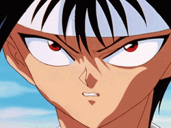 Yu Yu Hakusho Hiei Eyes Lit GIF