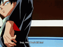 Yu Yu Hakusho Hiei Punching GIF