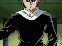 Yu Yu Hakusho Hiei Take Off  Clothes Fierce GIF