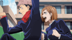 Yuji Arguing With Nobara Kugisaki GIF