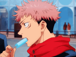 Yuji Eating Lollipop GIF