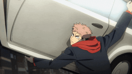 Yuji Itadori Thrown The Car GIF