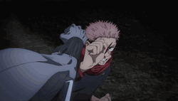 Yuji Punches Itadori GIF