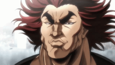 Yujiro Hanma Talking Foreboding Facial Expression GIF