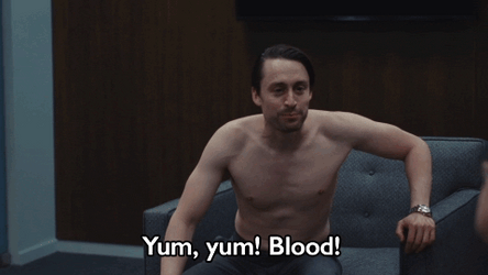 Yum Kieran Culkin Shirts Off  Successsion GIF