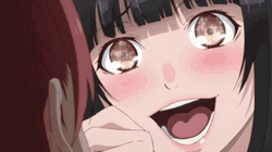 Yumeko Amazed Sparkling Eyes GIF
