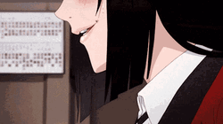 Yumeko Flirty Finger Bite GIF