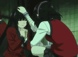 Yumeko Jabami Being Pat On Head GIF