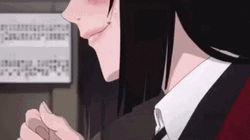 Yumeko Jabami Biting Her Thumb GIF