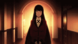 Yumeko Jabami Walking With Crazy Eyes GIF