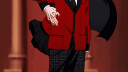 Yumeko Whispering To Ryota GIF