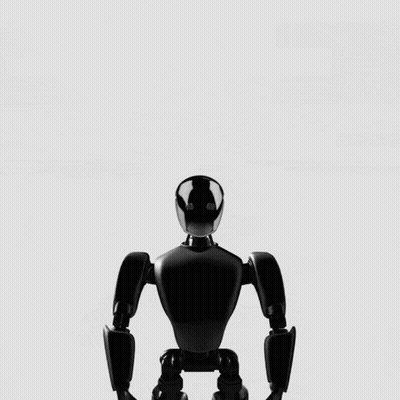 Yumiko.io Advertisement Black Robot GIF
