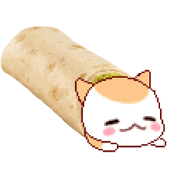 Yummy Burrito Cute Cat