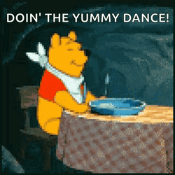 Yummy Eating Dancing Winnie The Pooh  GIF