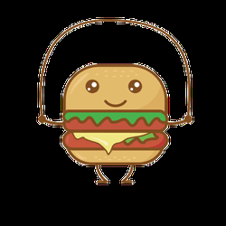 Yummy Hamburger Skipping Rope GIF