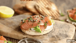 Yummy Sandwich Bagel GIF