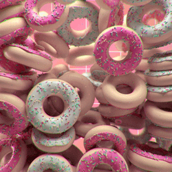 Yummy Strawberry And White Choco Donuts GIF