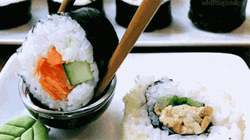 Yummy Sushi Dips GIF