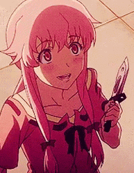 Yuno Gasai Anime Blushing GIF
