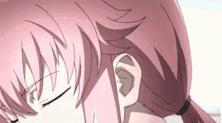 Yuno Gasai Anime Creepily Smiling GIF