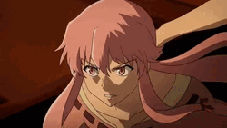 Yuno Gasai Anime Lifting Hand GIF