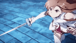 Yuuki Asuna Sword Attack GIF