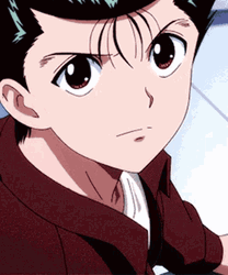 Yuyu Hakusho Yusuke Close Up GIF