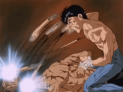 Yuyu Hakusho Yusuke Deadly Punches GIF