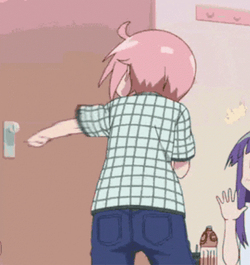 Yuzuko Nonohara Yuyushiki Punching Air GIF