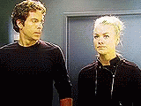 Yvonne Strahovski Chuck Bartowski Eye Contact GIF