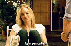 Yvonne Strahovski Chuck Happy Pancakes GIF