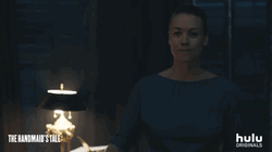 Yvonne Strahovski Handmaid's Tale Read GIF