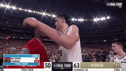 Zach Edey Hugging Opposing Team GIF