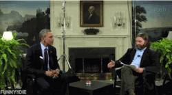 Zach Galifianakis Barrack Obama Shake Hands GIF