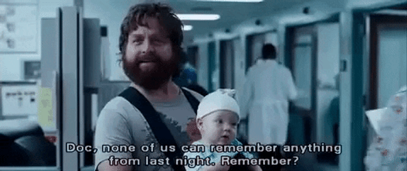 Zach Galifianakis Carrying A Baby The Hang Over GIF