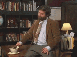 Zach Galifianakis Combing Hair Grooming GIF