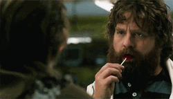 Zach Galifianakis Eating Lollipop GIF