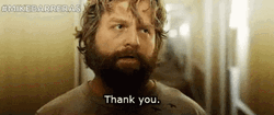 Zach Galifianakis Thank You GIF