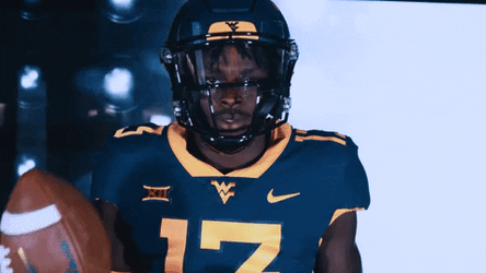Zae Jennings Mountaineers Player Posing Holding Ball GIF