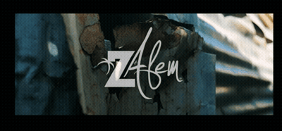 Zafen Sign With Broken Metal Background GIF
