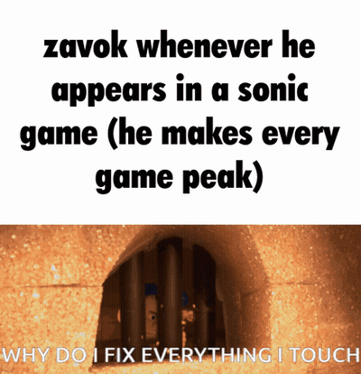 Zavok Makes Every Sonic Game Peak GIF