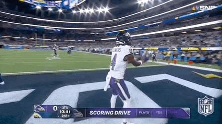 Zay Flowers Throws The Ball GIF