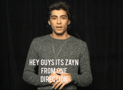 Zayn From One Direction Says Hey Guys GIF