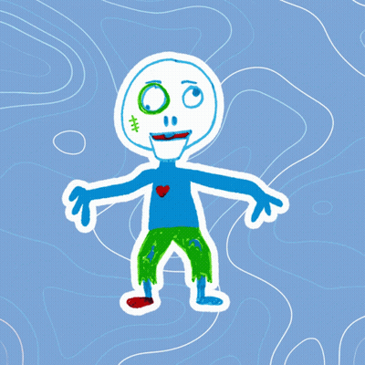Zealous Zombie Drawing
