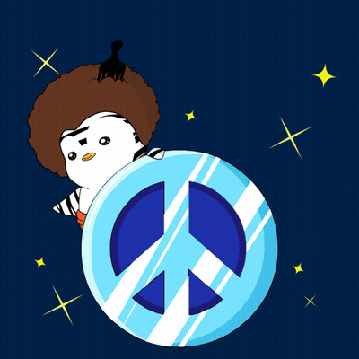 Zebra With Afro Sleeping On Peace Sign GIF