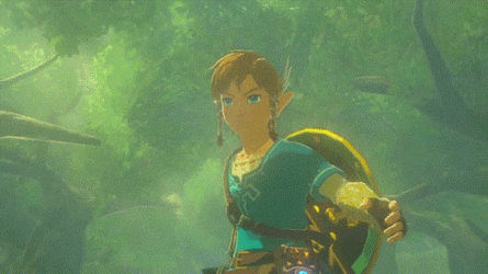 Zelda Link Swinging Sword GIF
