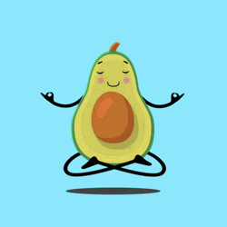 Zen Avocado Meditating GIF