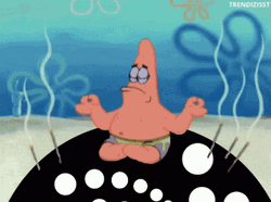 Zen Patrick Meditate GIF